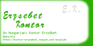 erzsebet kontor business card